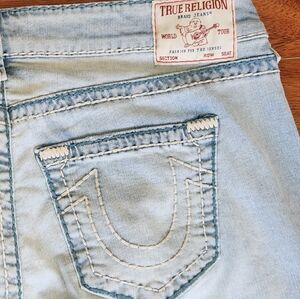 Skinny Blue Jeans with a Comfortable FitTrue Religion Billie Mid Rise Straight